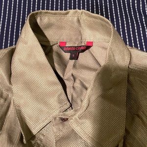 Roberto cavalli green shirt